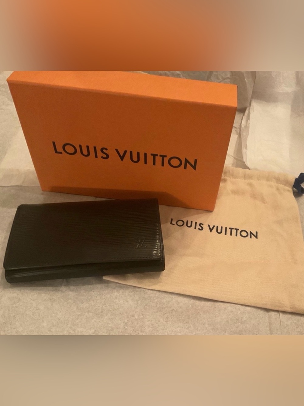 Louis Vuitton Epi Noir Long Wallet Black Leather France TA0142 Full Inclusion